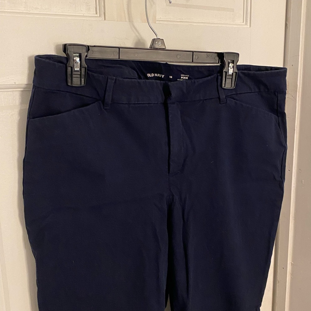 Old Navy Dark Blue High-Rise Pixie Pants